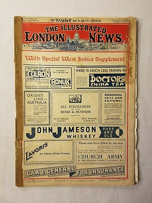 #ad ANTIQUE The Illustrated London News October 3 1936 No. 5085 Volume 189 $10.99