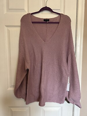 #ad 1 State Purple Warm Knit Sweater Size XL 55% Cotton MRSP $89 $44.99