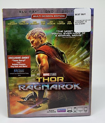 #ad Thor: Ragnarok 2017 WITH SLIPCOVER Movie Only $3.99