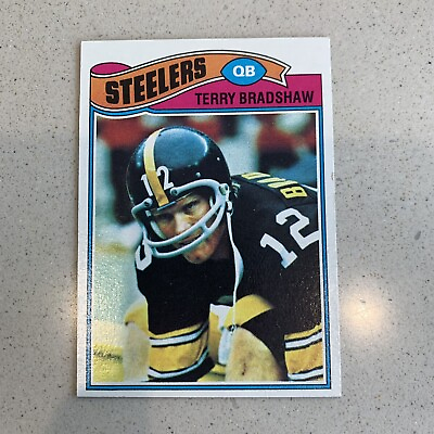#ad 1977 Terry Bradshaw # 245 Pittsburgh Steelers Topps Football Card NFL HOF QB $27.92