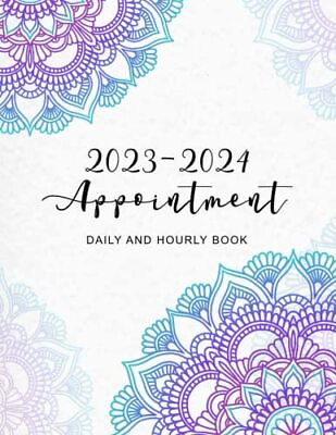 #ad 2023 2024 Appointment Book Daily and Hourly Luxury Mandala Cover Weekly Sched... $13.69