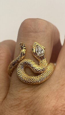 #ad Vintage Snake Gold Filled adjustable Ring $45.00