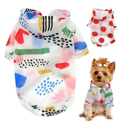#ad Dog Raincoat Sun proof Clothing Summer Sun Protection Hoodie Small Dog Clothes $11.95