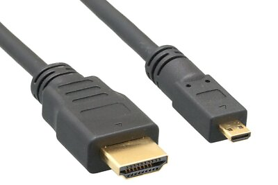 #ad Micro HDMI to HDMI 34AWG 1#x27; Black Color ZC95B1MM 01 $14.66