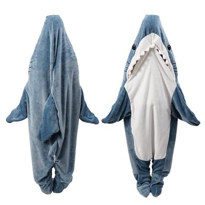#ad Blanket Hoodie Wearable Blanket Shark Adult Super Soft Cozy Shark lot C $23.02