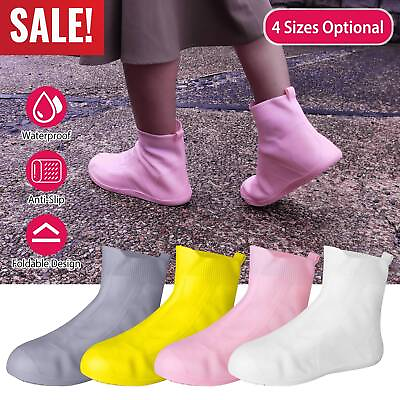 #ad Anti slip Rubber Reusable Rain Shoe Covers Waterproof Shoes Protector M L XL XXL $7.78