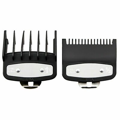 #ad Wahl Premium Cutting Guide w Metal Clips 2 pc Set #1 1 2 amp; #1 2 For Clippers $13.99