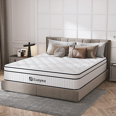 #ad 12 Inch Bed Mattress Queen Size Memory Foam and Innerspring Hybrid In A Box NEW $258.00