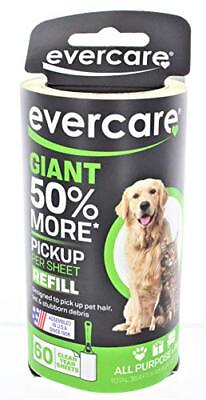 #ad Evercare Giant Pet Hair and Lint Roller Refill 60 Sheets Roll Pack of 4 $50.22