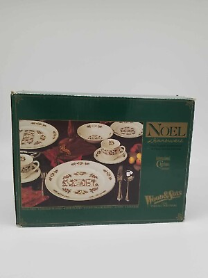 #ad Wood amp; Sons Fine English Christmas Tableware “NOEL 4 Five Piece Place Settings $100.00