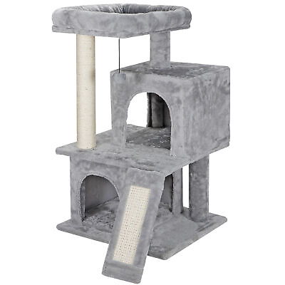 Cat Tree Condo Tower Scratcher Climbing Furniture w Scratching Postamp;Toys $37.58