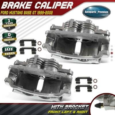 #ad 2x Brake Caliper w Bracket for Ford Mustang Base GT 1999 2002 Front Left amp; Right $125.99