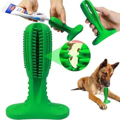 #ad Dog toothbrush Rubber Chew Toys Pet Oral Care Teeth Cleaning Brush Dental Care $17.94