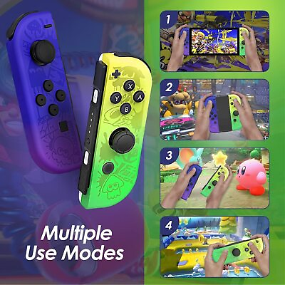 #ad Nintendo Joy Con Custom Wireless Controllers for Switch Blue amp; Yellow $36.99