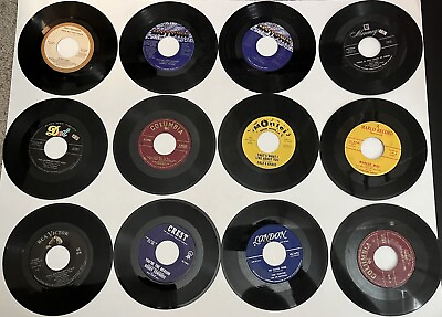 #ad Lot Of 45 45s Vinyl Records No Sleeves Mixed Genres $30.00