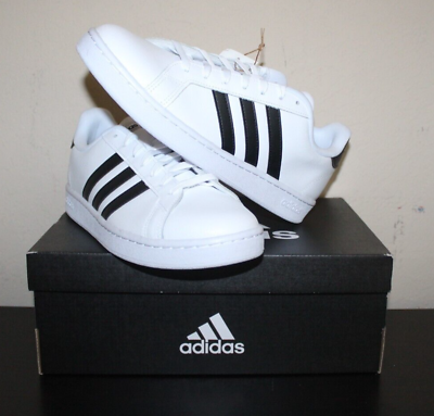 #ad Adidas Men#x27;s Size 11 Grand Court Shoes Sneakers White Black F36392 NIB $71.99