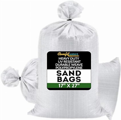 #ad Heavy Duty Durable SandBags Empty Woven Water Resistant UV Protection 100 PACK $69.87
