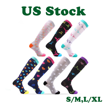#ad US Stock Socks 21 59mg Nursing For Crossfit Women Men Travel Compression Medical $4.98