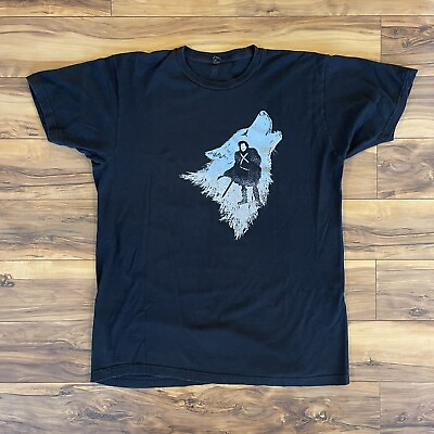 #ad Game of Thrones Jon Snow Black Xl tshirt $20.09