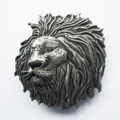 #ad Distressed Lion Head Belt Buckle $9.99