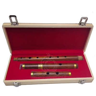 #ad New Irish Professional Rosewood D Flute 4 Piece Natural Finish with Wooden Case $49.99