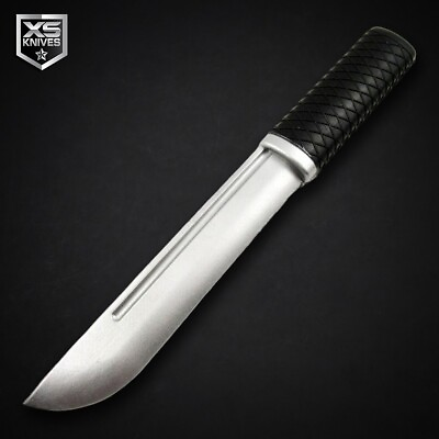 #ad Black Handle Hard Rubber Training Knife Practice Cosplay 9.5quot; $13.95