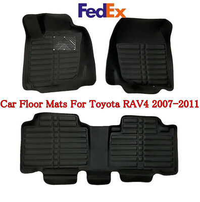 #ad Floor Mat Front amp; Rear Auto Mat Waterproof Custom for Toyota RAV4 2007 11 14 18 $40.53