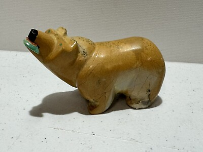 #ad Brown Bear Zuni Fetish Carving Enrike Leekya $85.00
