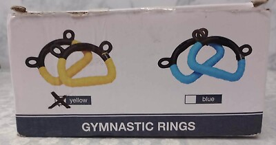 #ad Gymnastic Rings Home Kids Pull up Rings Exercise IN OUTdoor Gym Rings Yellow New $20.00