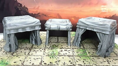 #ad 6 Piece Market Tent Set Scatter Terrain Tabletop Scenery Dungeons amp; Dragons $23.99