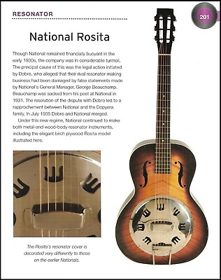 #ad 1935 National Rosita Resonator 1954 National Cosmopolitan guitar article $4.00