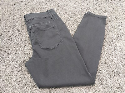 #ad M Jeans By Maurices Pants Women#x27;s Large High Rise Gray Stretch Skinny $16.77
