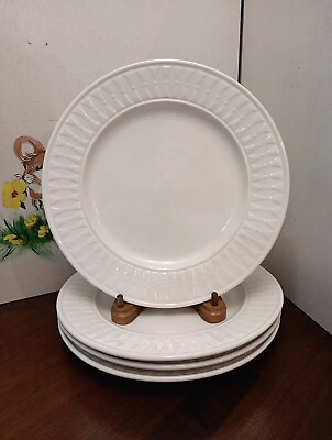 #ad Totally Today TTO12 10quot; Dinner Plate Set 4 EMBOSSED Dots triangle Dinnerware $34.95