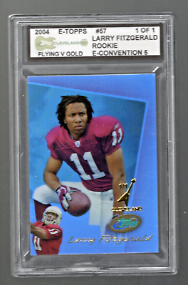 #ad Larry Fitzgerald 2004 E Topps #57 Cleveland Extremely Rare #1 of 1 Rookie Card $1963.36