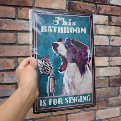 #ad Tin Sign B 68 English Cocker Spaniel Border Collie Dog shipping from japan $22.88