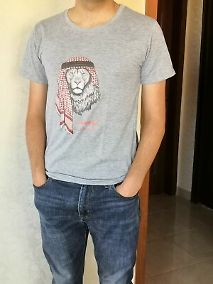 #ad Printing Clothes UNISEX T Shirt Shmagh The Jordanian Lion Grey Color $34.99