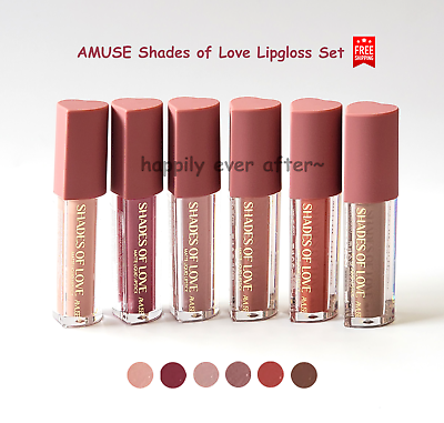 #ad 6 PCs AMUSE Shades of Love Matte Liquid Lipstick Set 6 Lovely Colors Lipgloss $13.99