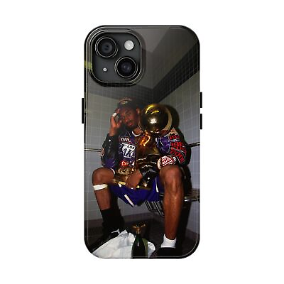 #ad iPhone Tough Case #x27;Kobe with the Trophy#x27; Iconic 2001 Championship $26.00