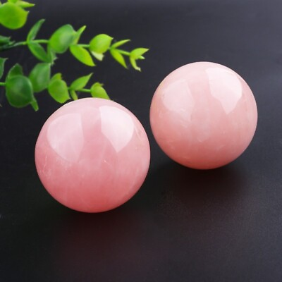 #ad 1pc 50mm A Natural Pink Rose Quartz Magic Crystal Sphere Energy Healing Ball $21.24