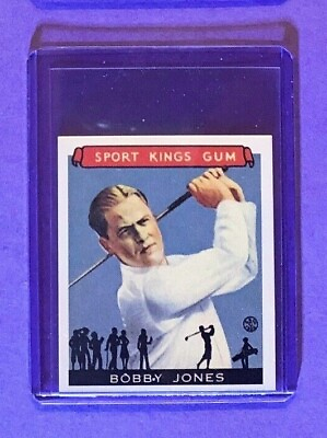 #ad BOBBY JONES quot;King of Golfquot; 1934 Goudey Sports Kings Gum GOLF Card REPRINT $3.95