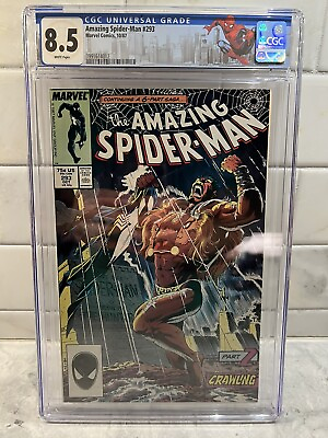 #ad The Amazing Spider Man #293🔥CGC 8.5🔥❄️🔥White Pages🔥Marvel🔥Kraven🔥1987🔥 $120.00