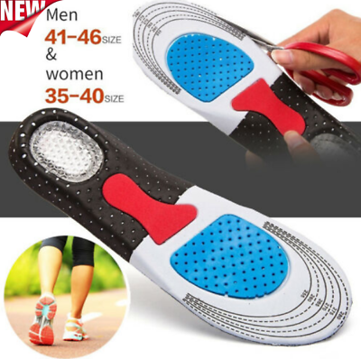 #ad Men Gel Orthotic Sport Running Insoles Insert Shoe Pad Arch Support Cushion C $7.49