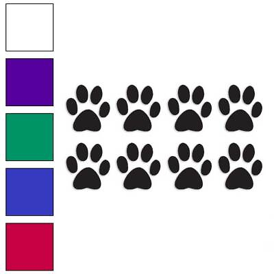 Eight Dog Paw Prints Vinyl Decal Sticker Multiple Colors amp; Sizes #216 $14.37