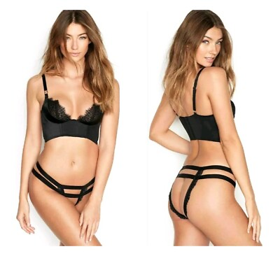 #ad Victoria#x27;s Secret ACCEPT OFFER Banded Open Back Crotchless Strappy M Panty $16.75