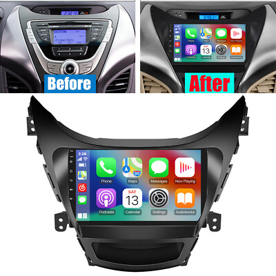 #ad Apple Carplay For Hyundai Elantra 2011 2013 Car Radio Stereo GPS Backup AHD Cam $99.99