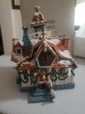 #ad Disney Toontown Christmas Village Goofy#x27;s Liteup House In Original Box $150.00