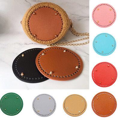 #ad 15*15cm Rivet Bag Bottom PU Bag Accessories Round Multi colored Durable Strong $4.36