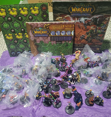 #ad World of Warcraft Miniatures Game Deluxe Edition Core Set 50 figures $180.00