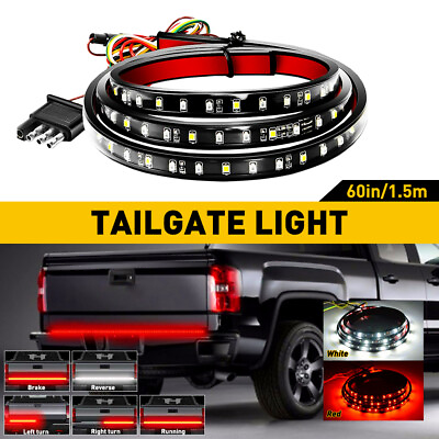 #ad 60quot; inch Truck Tailgate LED Light Bar Brake Reverse Turn Signal Stop Tail Strip $12.99