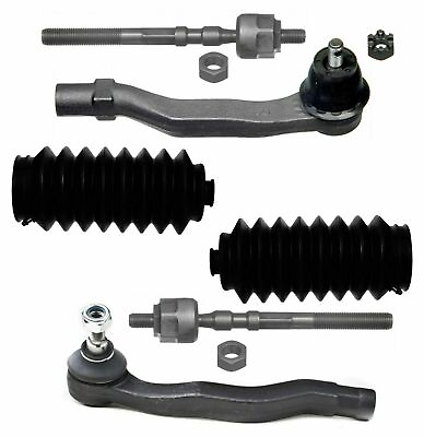 #ad New Inner amp; Outer Tie Rod Ends Bellow Boots Kit for Acura Integra Honda Civic $32.81